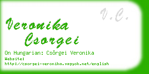 veronika csorgei business card