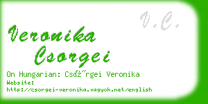 veronika csorgei business card